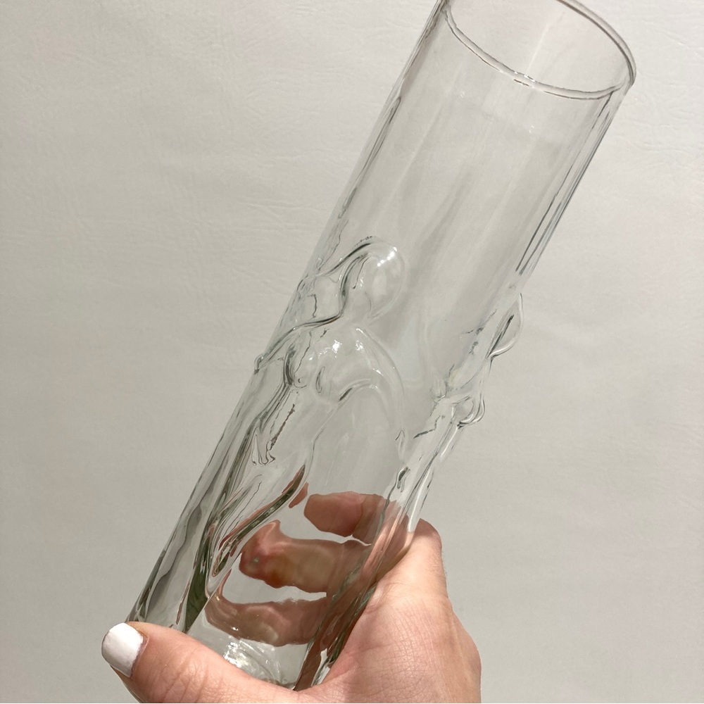 Vintage 1978 Libbey La Femme Tumbler Vase Clear - Picture 4 of 6
